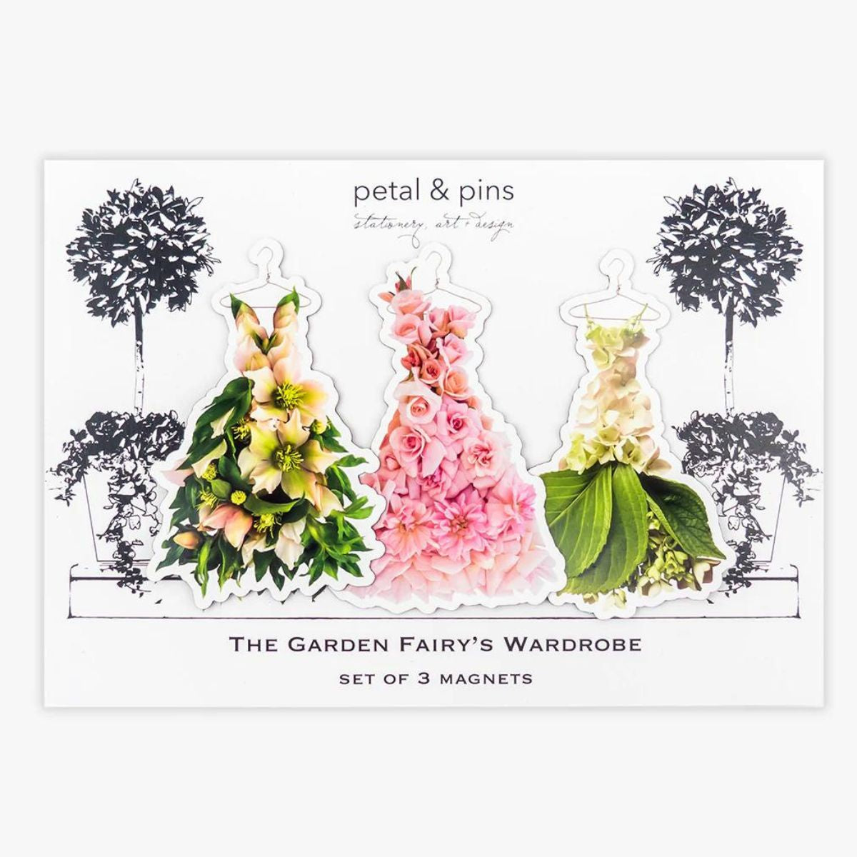 Garden Fairy's Wardrobe - set of 3 magnets