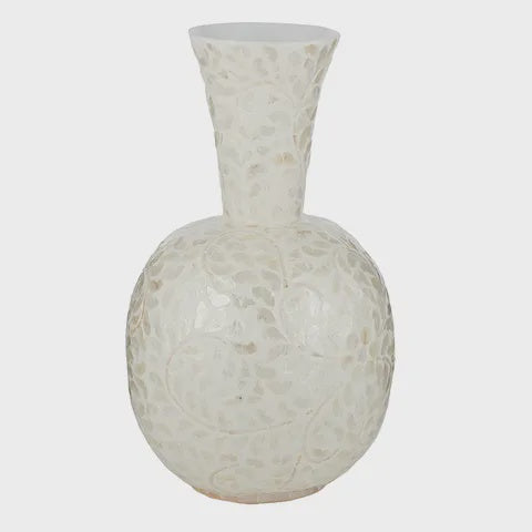 Cheyenne Inlay Vase 27x46cm Ivory OD4141