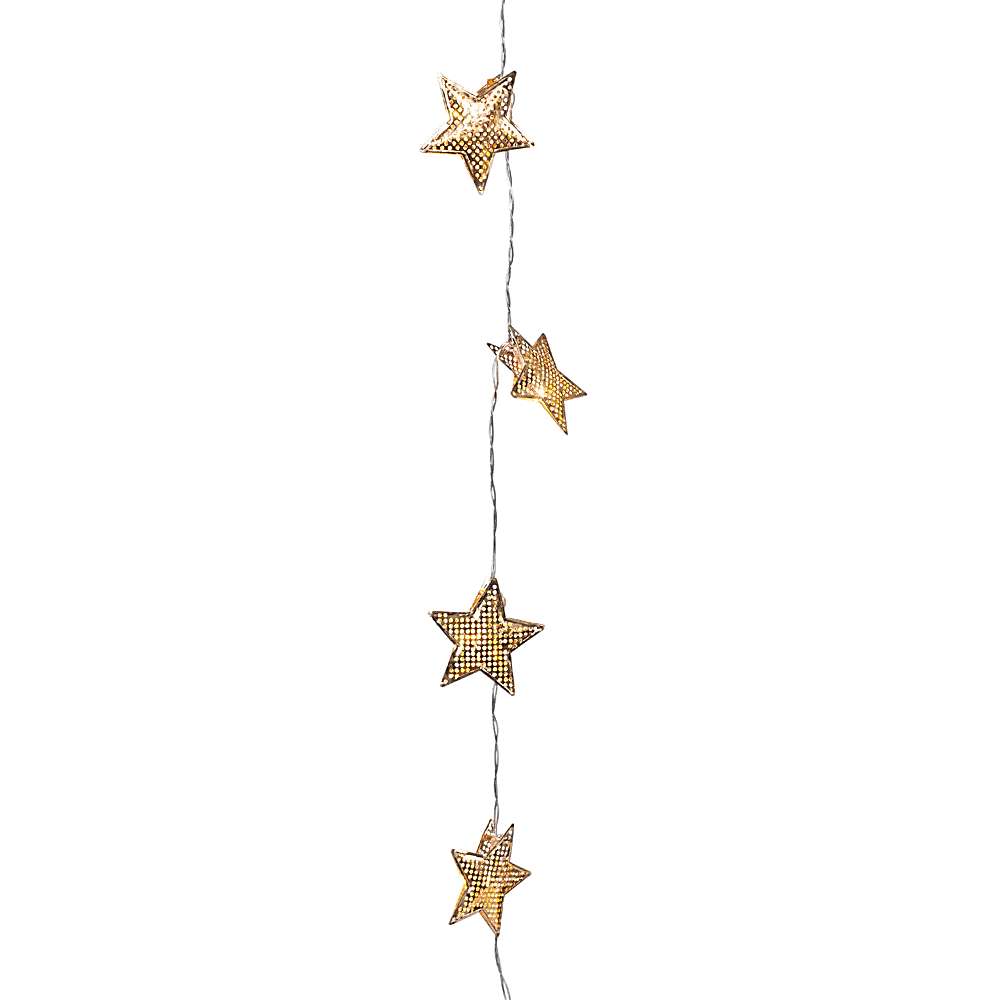 LED Star Garland Gold 1.3m