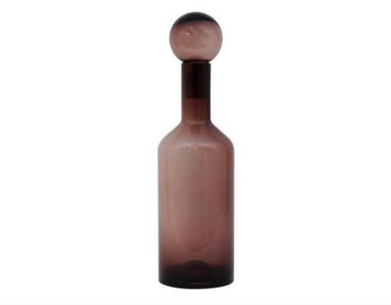 Brigitta Glass Pink Bottle with Top LGE